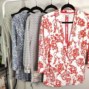 Blouses & Blazer BUNDLE Large Women's 3/4 Sleeve Fall Floral Mixed Lot Wholesale